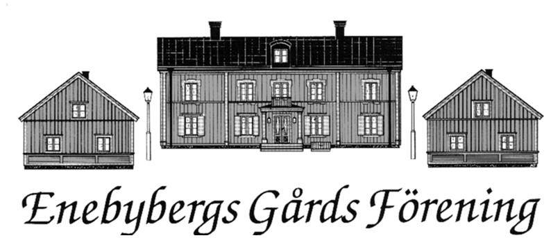Enebybergs Gårds nya logga i svartvitt